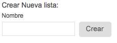 Crear la lista Crear la lista